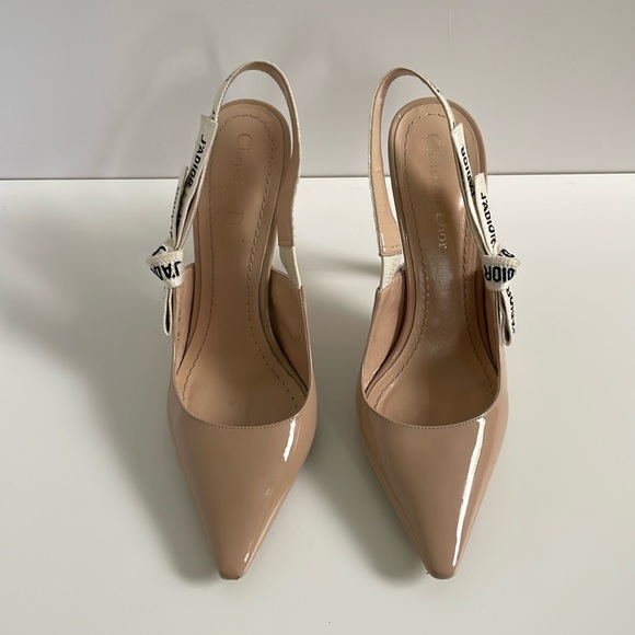 Christian Dior J’Adior Nude Patent Slingback Pumps Heels size 38 - Picture 1 of 13